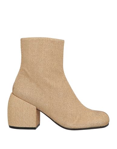 DRIES VAN NOTEN DRIES VAN NOTEN WOMAN ANKLE BOOTS GOLD SIZE 7 TEXTILE FIBERS 