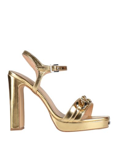 Shop Gaelle Paris Gaëlle Paris Woman Sandals Gold Size 8 Textile Fibers