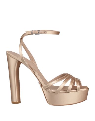 Sergio Levantesi Woman Sandals Beige Size 8 Textile Fibers In Neutral