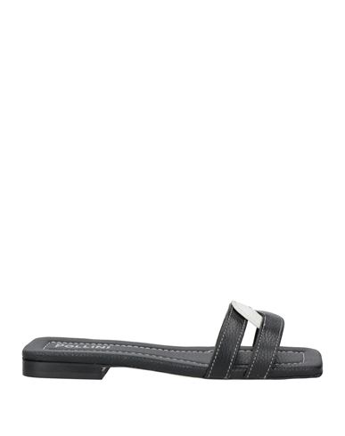 Pollini Woman Sandals Black Size 8 Leather
