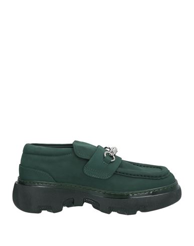 Burberry Prorsum Woman Loafers Dark Green Size 8 Leather In Green