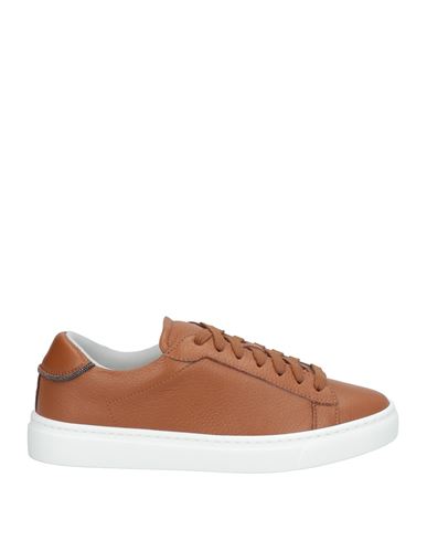 Fabiana Filippi Woman Sneakers Tan Size 8 Leather In Brown