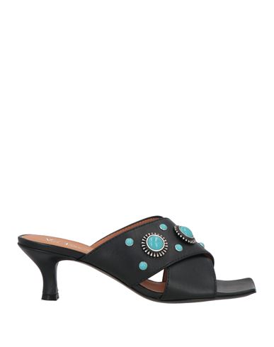 VIA ROMA 15 VIA ROMA 15 WOMAN SANDALS BLACK SIZE 7 LEATHER 