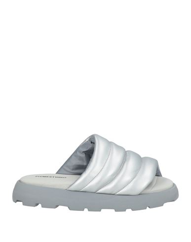 Piumestudio Woman Sandals Silver Size 8 Textile Fibers In Silver