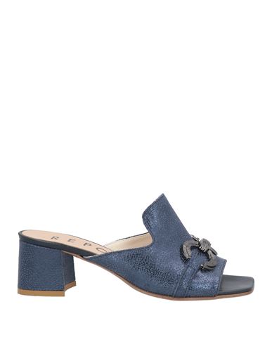 Repo Woman Sandals Navy Size 8 Leather In Blue