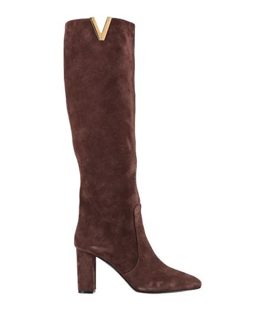 Via Roma 15 Woman Boot Chocolate Brown Size 8 Leather In Brown