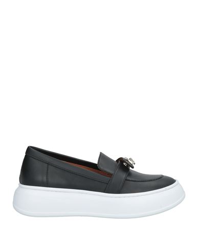 Via Roma 15 Woman Loafers Black Size 7 Leather In Black