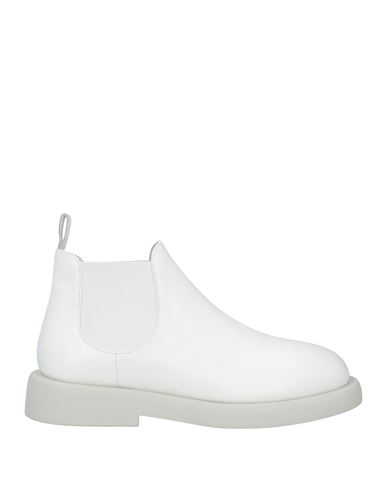 Marsèll Man Ankle Boots Ivory Size 9 Calfskin In White