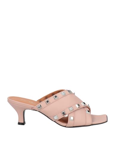 Via Roma 15 Woman Sandals Light Pink Size 8 Leather In Pink
