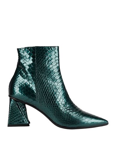 Strategia Woman Ankle Boots Deep Teal Size 7.5 Leather In Green