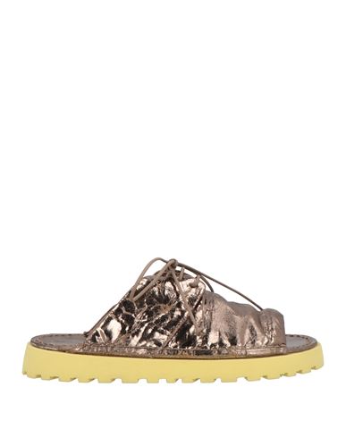 Marsèll Woman Sandals Bronze Size 8 Leather In Yellow