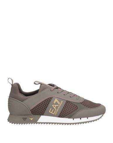 Ea7 Man Sneakers Khaki Size 9 Polyester, Elastane, Polyurethane Coated, Thermoplastic Polyurethane In Beige