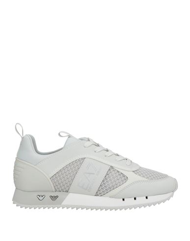 Ea7 Man Sneakers Light Grey Size 6.5 Polyester, Elastane, Polyurethane Coated, Thermoplastic Polyure