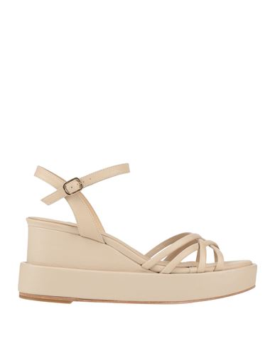Paloma Barceló Woman Sandals Beige Size 8 Leather In Beige