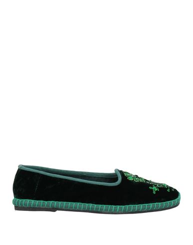 Maliparmi Malìparmi Woman Loafers Deep Teal Size 8 Textile Fibers