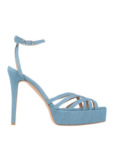 Ninni Woman Sandals Blue Size 8 Textile Fibers In Blue