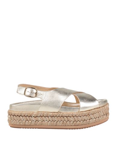 PALOMA BARCELÓ PALOMA BARCELÓ WOMAN ESPADRILLES GOLD SIZE 8 LEATHER