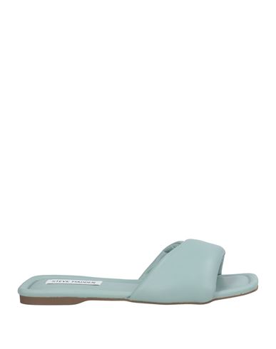 Steve Madden Woman Sandals Sky Blue Size 7 Leather In Blue