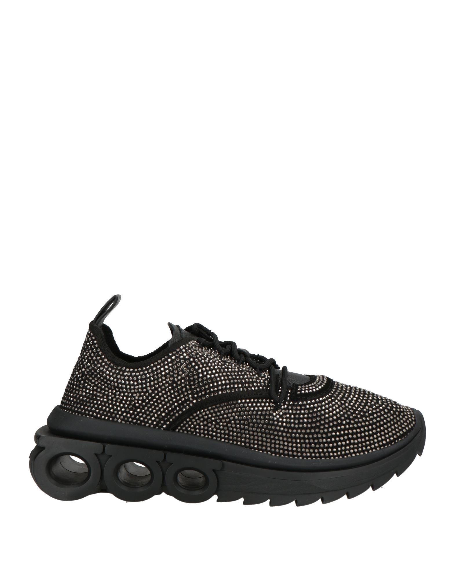 FERRAGAMO レディーススニーカー ブラック Ferragamo レザースニーカー | ブラック | FARFETCH JP