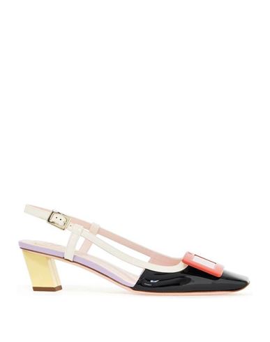 Roger Vivier Belle Vivier Covered Buckle Slingback Pumps In Patent Leather In Fantasy