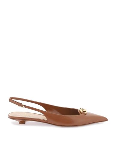 Valentino Garavani Woman Pumps Brown Size 8 Calfskin