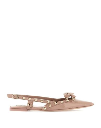 Valentino Rockstud Bow Slingback Baller In White