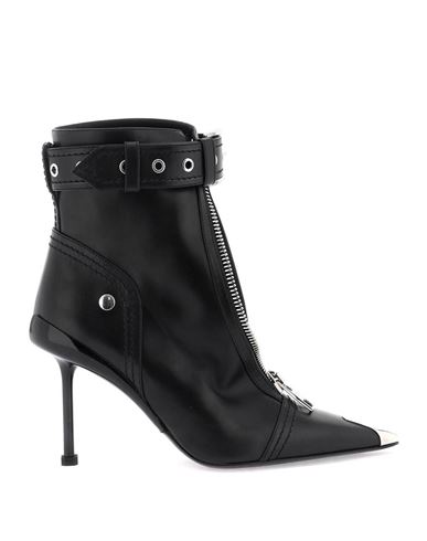 Alexander Mcqueen Alexander Mc Queen Black Slash Biker Boot In Black