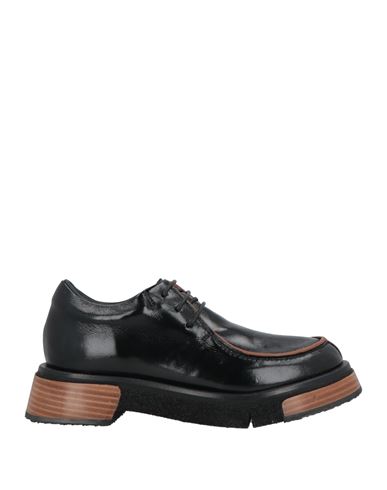 Fabi Woman Lace-up Shoes Black Size 7.5 Leather, Textile Fibers