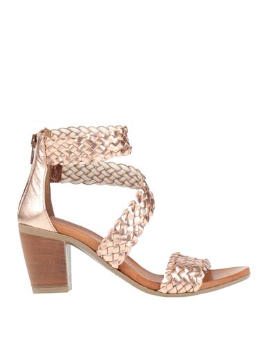 Shop J-save Woman Sandals Rose Gold Size 7 Leather