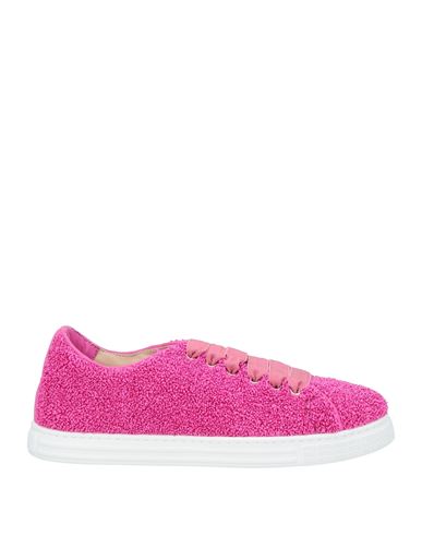 Agl Attilio Giusti Leombruni Agl Woman Sneakers Fuchsia Size 8 Leather, Textile Fibers In Pink