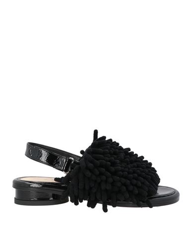 Agl Attilio Giusti Leombruni Agl Woman Sandals Black Size 7 Leather, Textile Fibers In Black