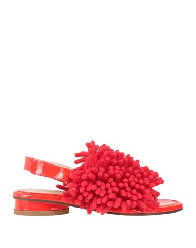 Agl Attilio Giusti Leombruni Agl Woman Sandals Red Size 7 Leather, Textile Fibers In Red