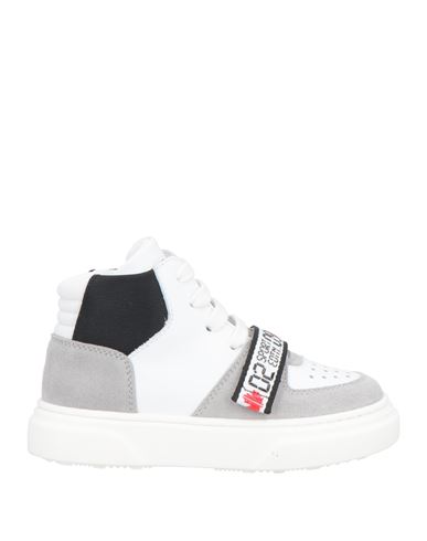 Dsquared2 Toddler Boy Sneakers White Size 10c Leather, Textile Fibers In White