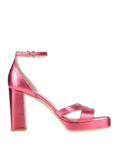 Sergio Cimadamore Woman Sandals Magenta Size 8 Leather In Magenta