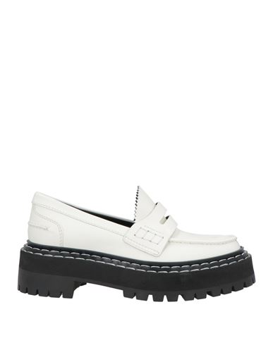 Shop Proenza Schouler Woman Loafers White Size 8 Calfskin