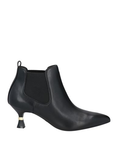 Liu •jo Woman Ankle Boots Black Size 8 Leather In Black