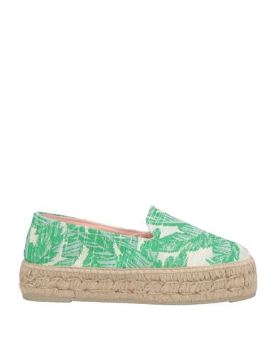 Manebi Manebí Woman Espadrilles Green Size 8 Cotton In Green