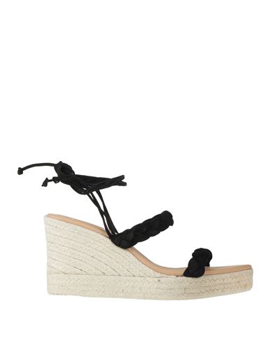 Manebi Manebí Woman Espadrilles Black Size 10 Leather In Black