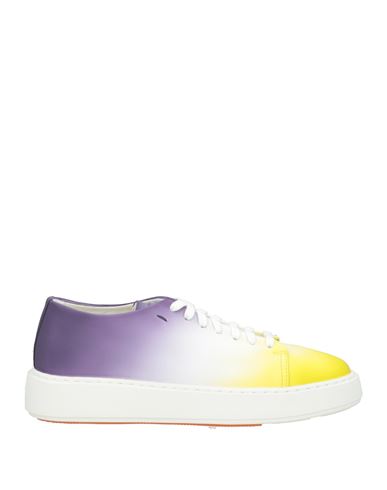 Santoni Woman Sneakers Yellow Size 8 Leather In Yellow