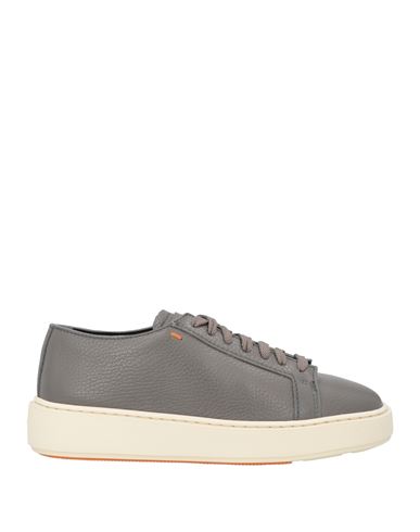 Santoni Woman Sneakers Lead Size 8 Leather In Grey