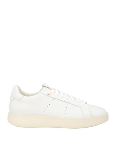 Santoni Woman Sneakers White Size 7 Leather In White