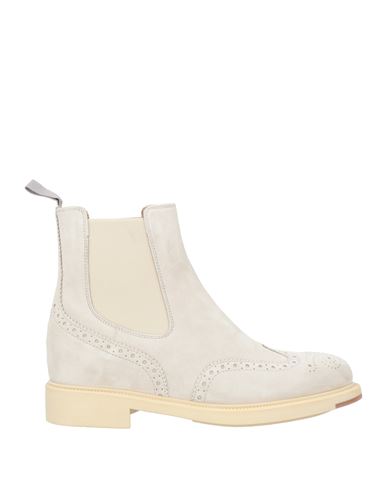 Santoni Woman Ankle Boots Off White Size 8 Leather In Off White