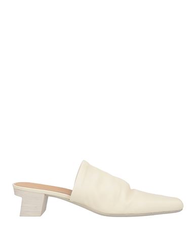 MARSÈLL MARSÈLL WOMAN MULES & CLOGS OFF WHITE SIZE 10 CALFSKIN 
