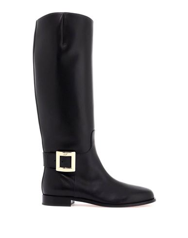 Roger Vivier "très Vivier Leather Boots In Black