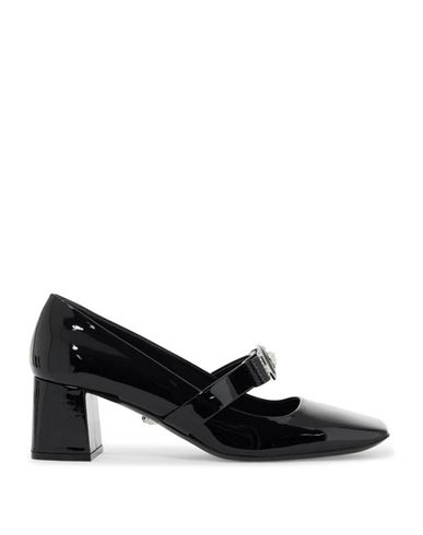 Versace "gianni Ribbon Patent Leather Dé In Black