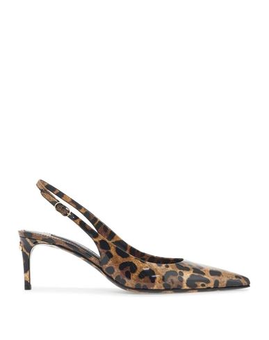 Dolce & Gabbana Luxurious Leopard Printed Slingback Pumps For Women In Brown