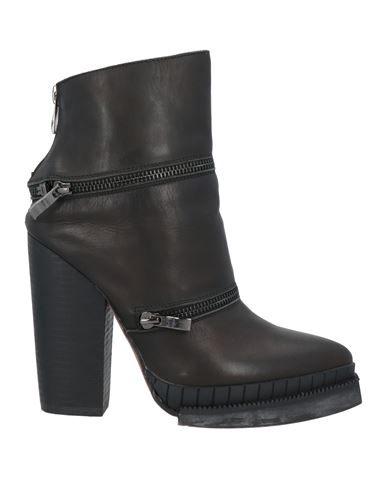 Jeffrey Campbell Woman Ankle Boots Black Size 7 Leather In Black