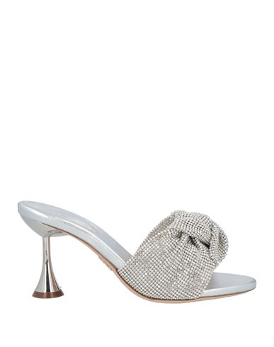 Rodo Woman Sandals Silver Size 8 Goat Skin, Nickel In Silver