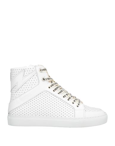 Zadig & Voltaire Zv174 High Flash Stud-detail Leather Hi-tops In White