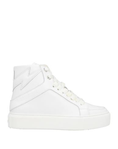 Zadig & Voltaire Zv174 High Flash Stud-detail Leather Hi-tops In White